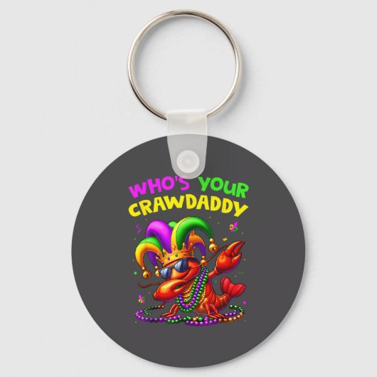 Wiens is je Crawdaddy Crawfish Jester Kralen Grapp Sleutelhanger (Voorkant)