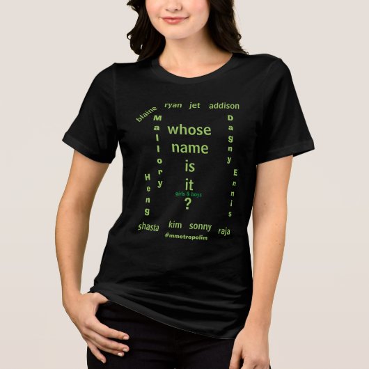 WIENS NAAM IS HET? 6m - 2XL / MMETROPOLIM Tri-Blend Shirt (Voorkant)