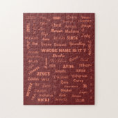Wiens naam is het? Puzzle of Names Legpuzzel (Verticaal)