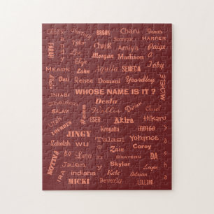 Wiens naam is het? Puzzle of Names Legpuzzel