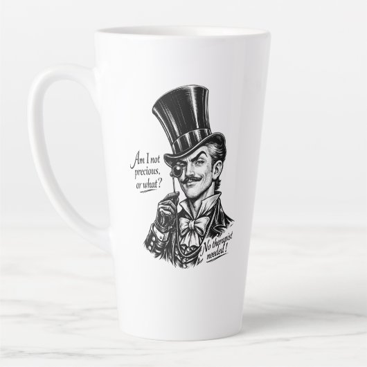 Wiens schat?! Wittige Lord karikatuur Latte Mok (Links)