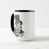 Wiens schat?! Wittige Lord-karikatuur Mok (Voorkant links)