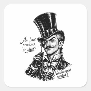 Wiens schat?! Wittige Lord karikatuur Vierkante Sticker