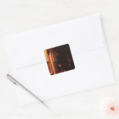 Wiens sporen in de sneeuw? vierkante sticker (Envelop)