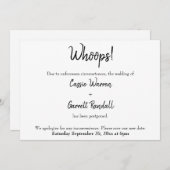 "Wieps!" Uitgestelde aankondiging huwelijk (Voorkant / Achterkant)