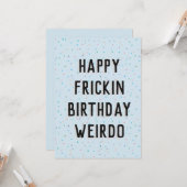 wiercard voor gefeliciteerde wrijving kaart (Voorkant / Achterkant in situ)