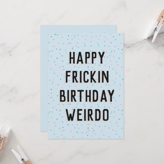 wiercard voor gefeliciteerde wrijving kaart (Voorkant / Achterkant in situ)