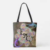 Wierd Lizard Monogram Intials Bag Tote Bag (Achterkant)