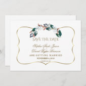 Wierdige Winter Heilige Bessen Krans Opslaan De Da Save The Date (Voorkant / Achterkant)