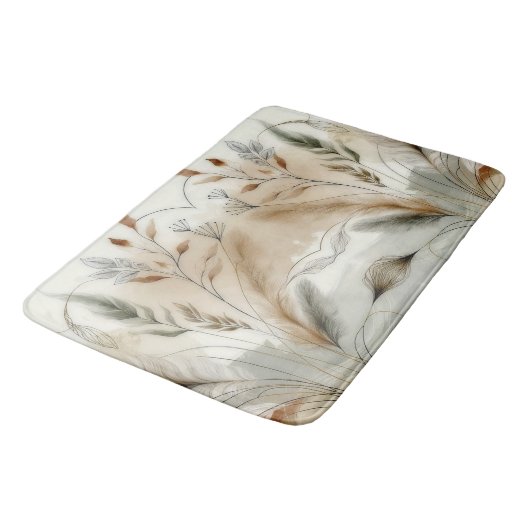 Wierige groene moderne botanische boho-bruiloft badmat (Gekanteld)