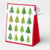 Wierige kerstbomen Aanpasbaar Bedankdoosjes (Achterkant)