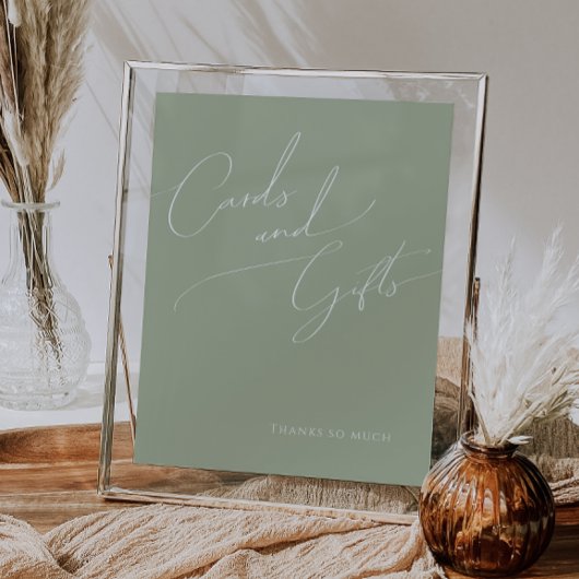 Wierige Script | Saliegroene Kaarten en Cadeaus Bo Poster