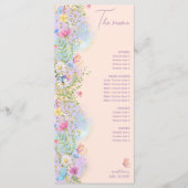 Wierige Wilde Bloemen Tuin Bruiloft Feestje Menu (Voorkant)