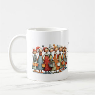 Wierook acht melkmeisjes met Kerstmis 325ml Koffiemok