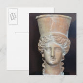 Wierookbrander van het hoofd van een vrouw briefkaart (Voorkant / Achterkant)