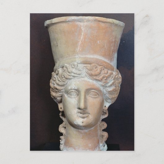 Wierookbrander van het hoofd van een vrouw briefkaart (Voorkant)