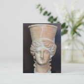 Wierookbrander van het hoofd van een vrouw briefkaart (Staand voorkant)