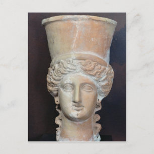 Wierookbrander van het hoofd van een vrouw briefkaart