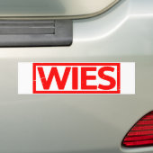 Wies Stamp Bumpersticker (Op auto)