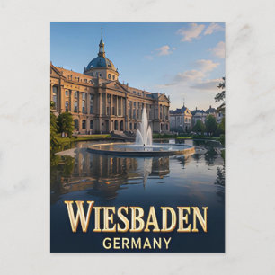 ✈️ Wiesbaden Duitsland Reis Cadeau 🏛️ Briefkaart
