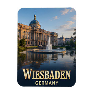 ✈️ Wiesbaden Duitsland Reis Cadeau 🏛️ Magneet