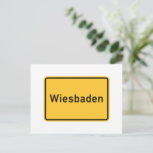 Wiesbaden, Duitsland wegwijzer Briefkaart (Staand voorkant)