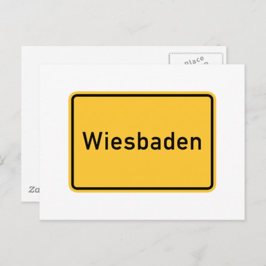 Wiesbaden, Duitsland wegwijzer Briefkaart (Voorkant / Achterkant)