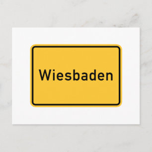 Wiesbaden, Duitsland wegwijzer Briefkaart