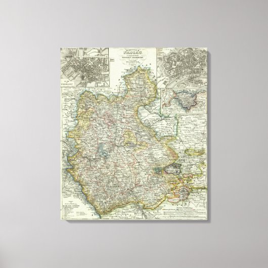 Wiesbaden & Frankfurt Germany Canvas Afdruk (Voorkant)