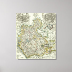 Wiesbaden & Frankfurt Germany Canvas Afdruk