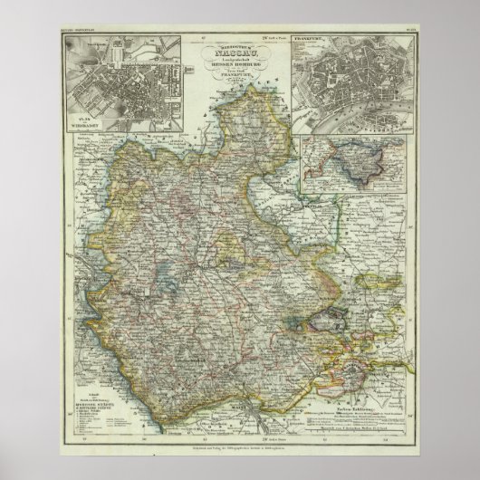 Wiesbaden & Frankfurt Germany Poster (Voorkant)