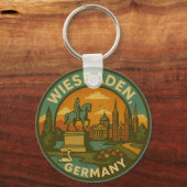 Wiesbaden Germany Landmark Art Sleutelhanger (Achterkant)