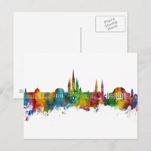 Wiesbaden Germany Skyline Briefkaart (Voorkant / Achterkant)