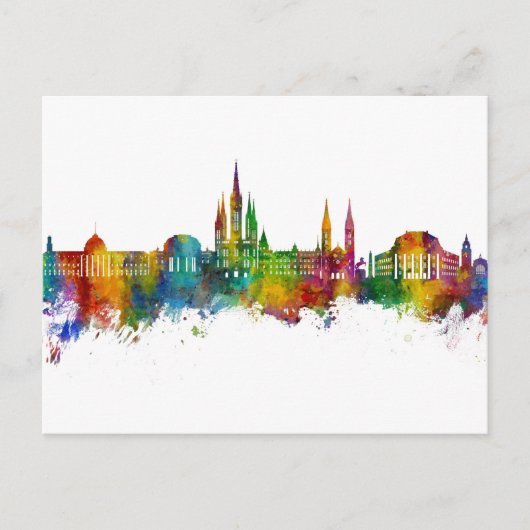Wiesbaden Germany Skyline Briefkaart (Voorkant)