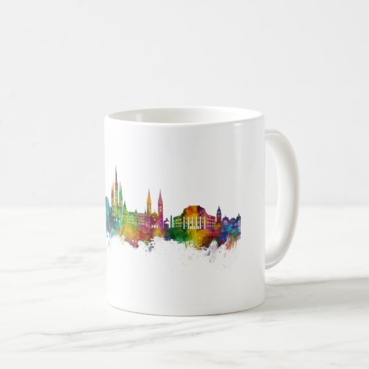 Wiesbaden Germany Skyline Koffiemok (Voorkant rechts)