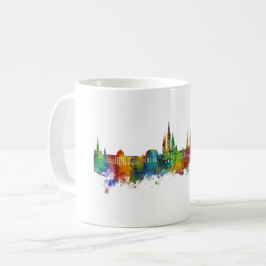 Wiesbaden Germany Skyline Koffiemok (Voorkant links)