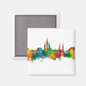 Wiesbaden Germany Skyline Magneet (Voorkant / Achterkant)