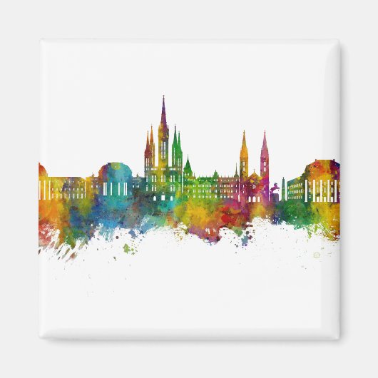Wiesbaden Germany Skyline Magneet (Voorkant)