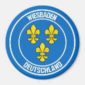 Wiesbaden Round Emblem Magneet (Voorkant)