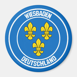 Wiesbaden Round Emblem Magneet