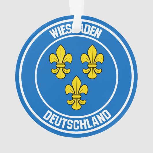 Wiesbaden Round Emblem Ornament (achterkant)