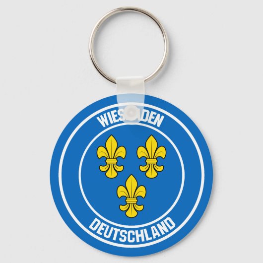 Wiesbaden Round Emblem Sleutelhanger (Voorkant)