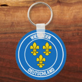 Wiesbaden Round Emblem Sleutelhanger (Voorkant)