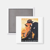 Wiesbaden Travel Poster Magneet (Voorkant / Achterkant)