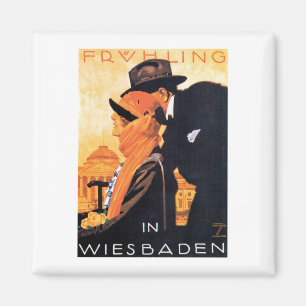 Wiesbaden Travel Poster Magneet