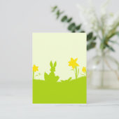 Wiese Osterhase Narzissen Briefkaart (Staand voorkant)