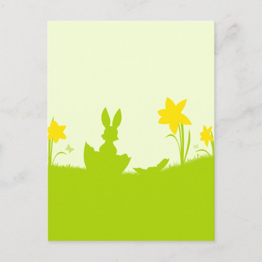 Wiese Osterhase Narzissen Briefkaart (Voorkant)
