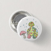 Wiesenschildkröte Ronde Button 3,2 Cm (Voorkant /achterkant)