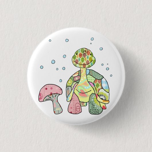 Wiesenschildkröte Ronde Button 3,2 Cm (Voorkant)