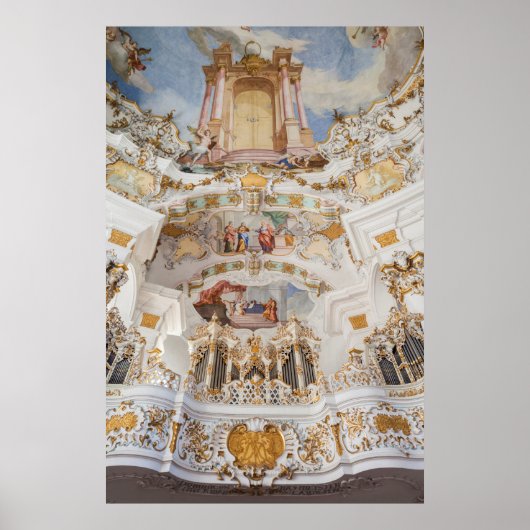 Wieskirche Church Interior Poster (Voorkant)